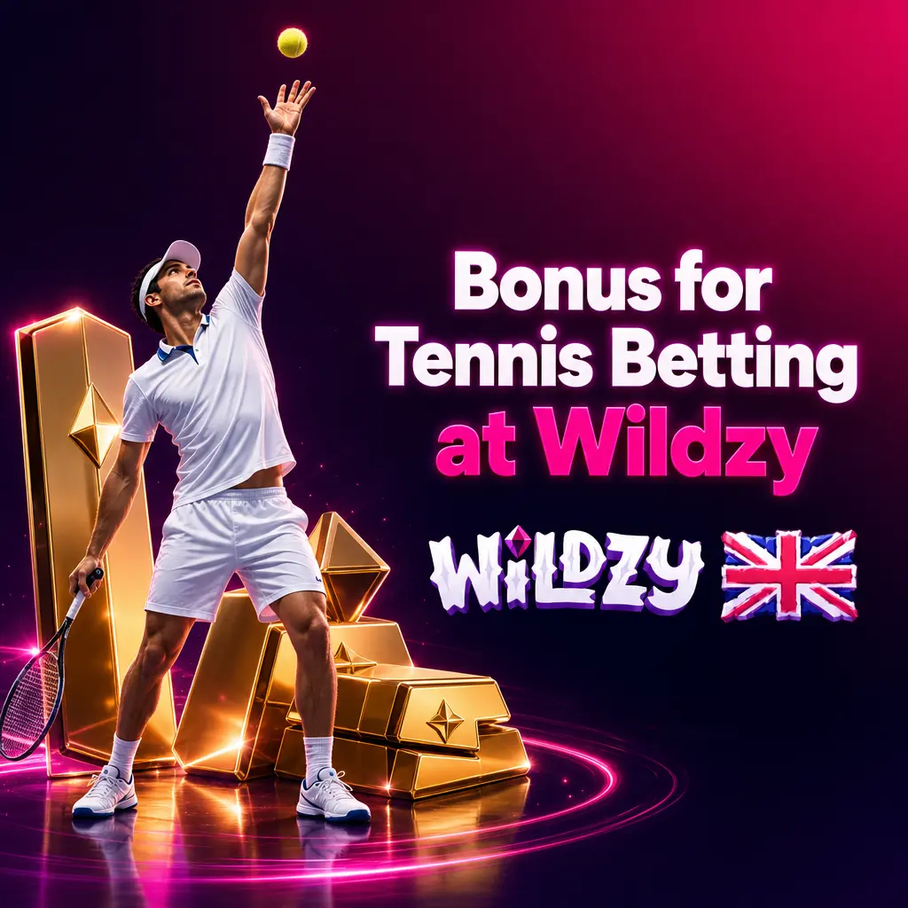 Wildzy welcome bonus for tennis betting available to new UK players on first deposit with wagering requirements