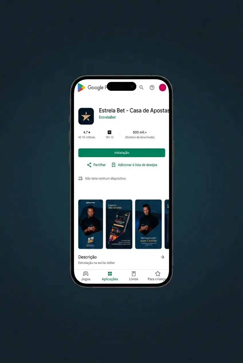 Passos para baixar e instalar o app da EstrelaBet no Android e acessar o jogo Aviator