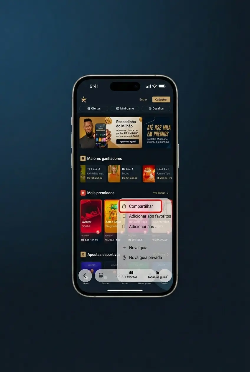 Instalação do app EstrelaBet na App Store para jogar Aviator no iPhone ou iPad com iOS