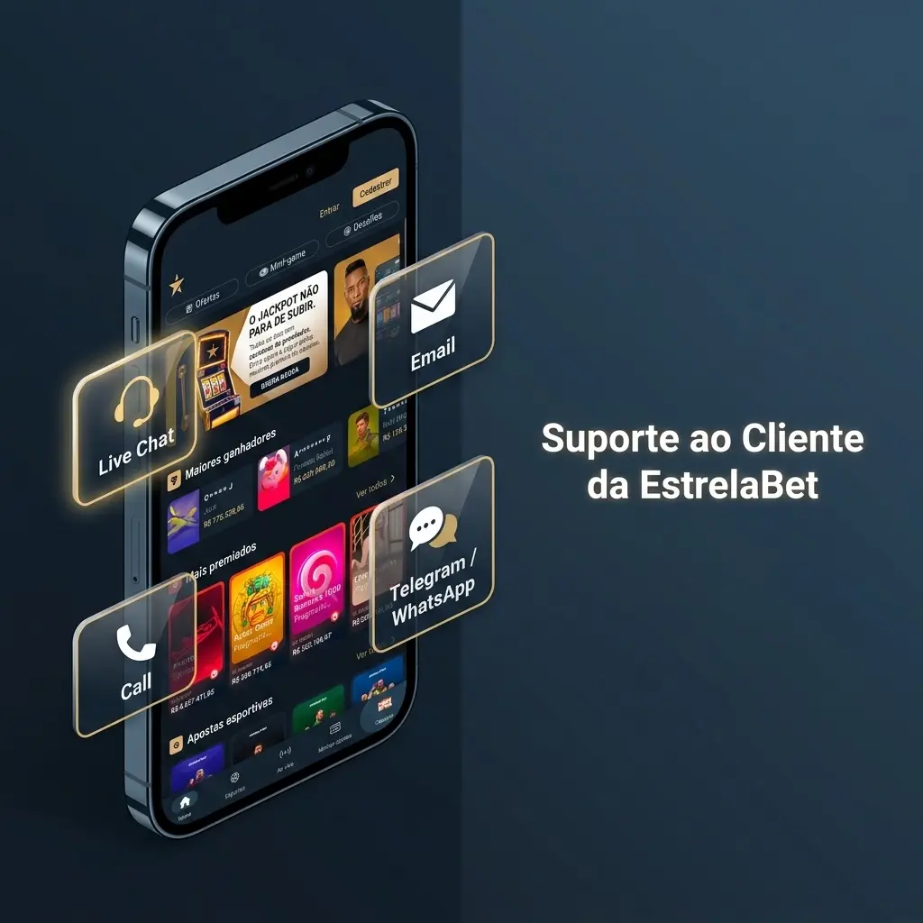 Suporte ao cliente da EstrelaBet com chat ao vivo, e-mail e FAQ disponíveis 24/7 em português