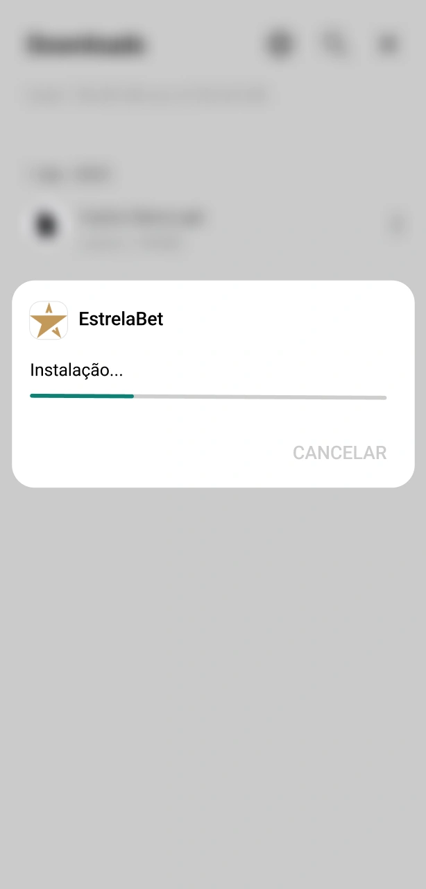 Conclua a instalação do app EstrelaBet no Android e comece a apostar.