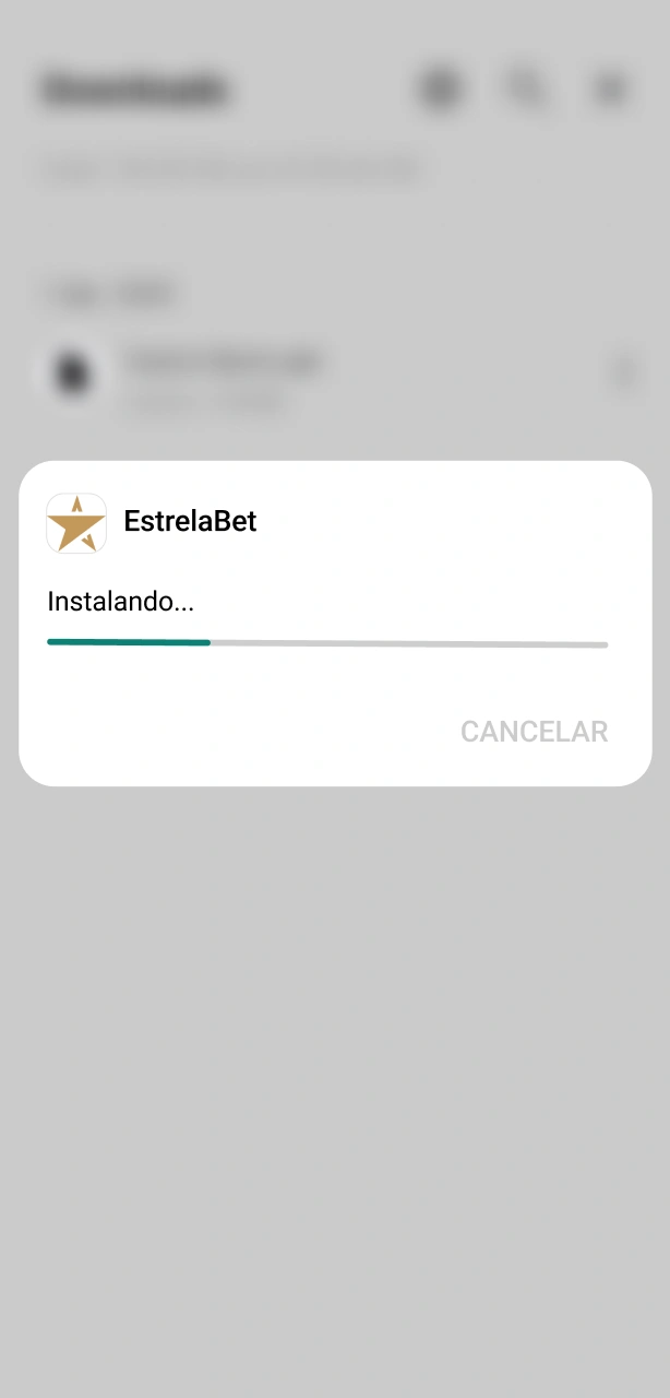Conclua a atualização do app EstrelaBet no Android e continue jogando.
