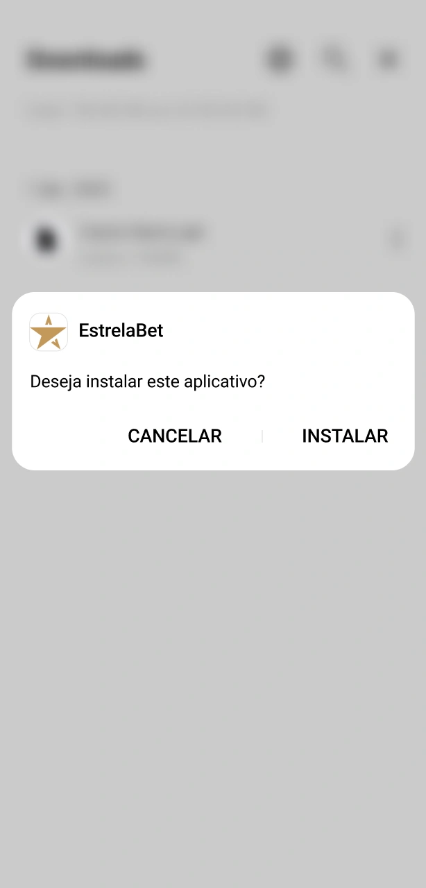 Permita a substituição do app EstrelaBet em seu dispositivo móvel Android.