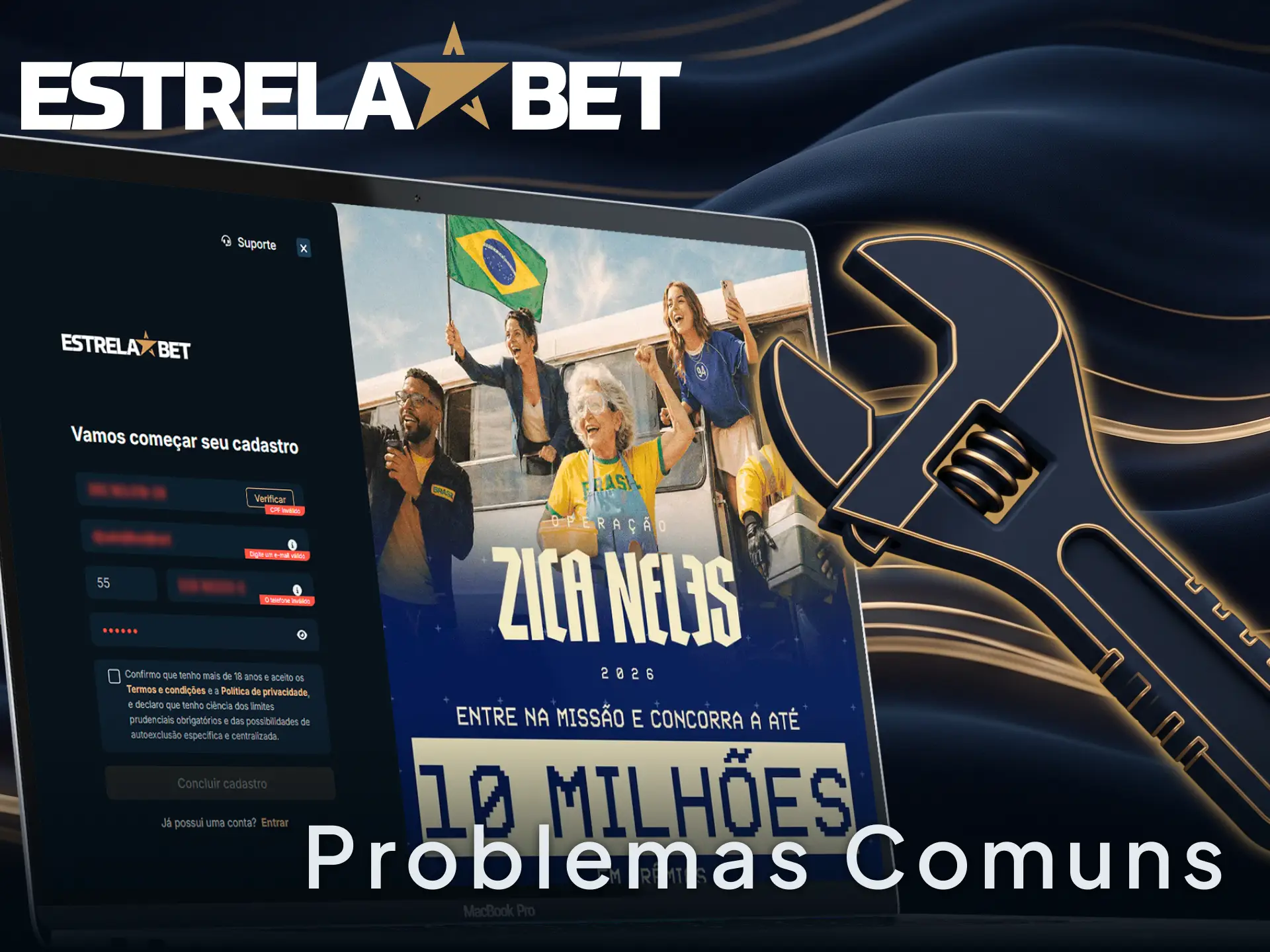 Conheça os problemas comuns no cadastro e saiba como resolvê-los na EstrelaBet.