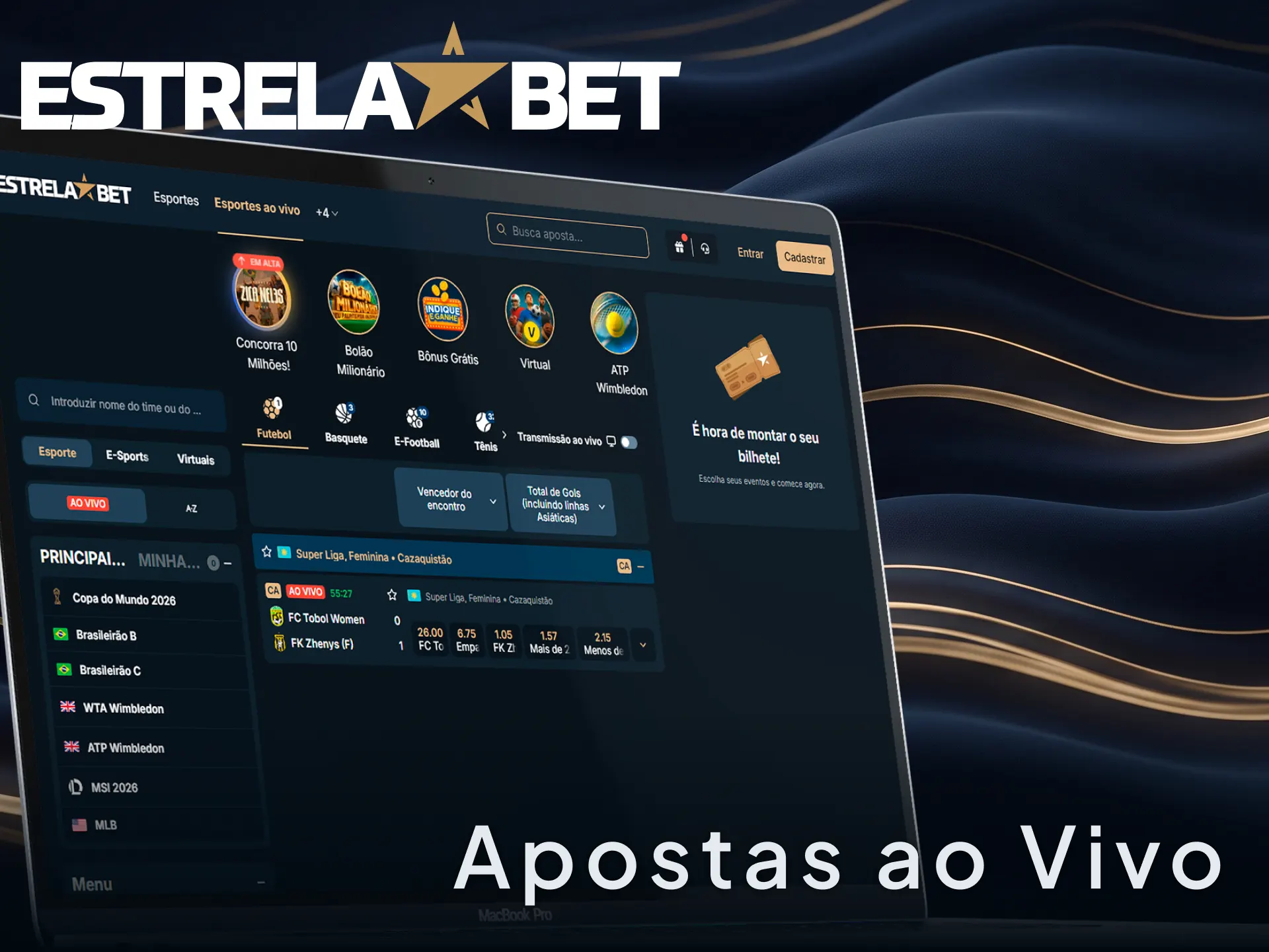 Faça apostas ao vivo na EstrelaBet com as cotações atualizadas em tempo real.