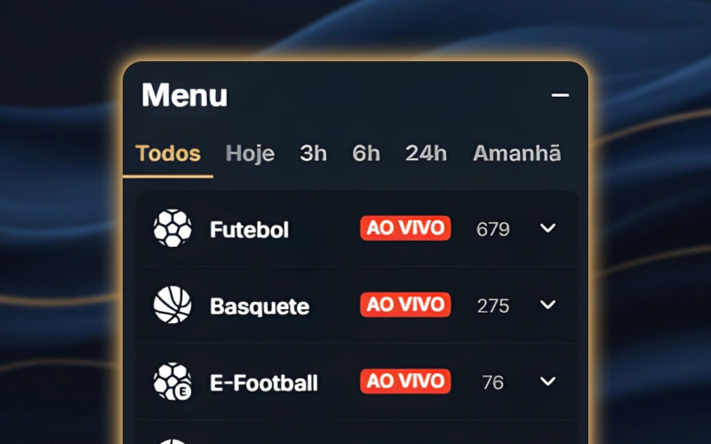 Aproveite a emoção ao apostar no formato Ao Vivo da EstrelaBet online.