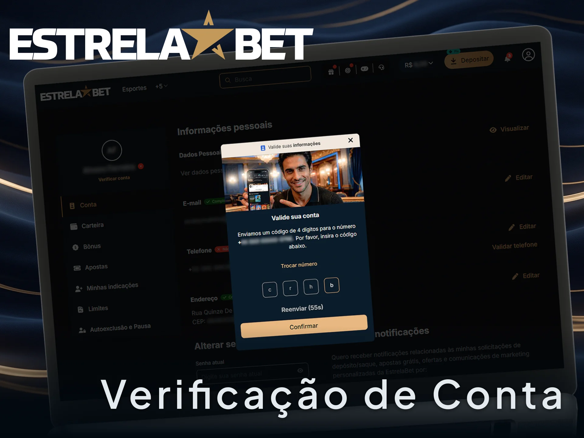 Faça a verificação de conta na EstrelaBet para garantir a retirada dos seus lucros.