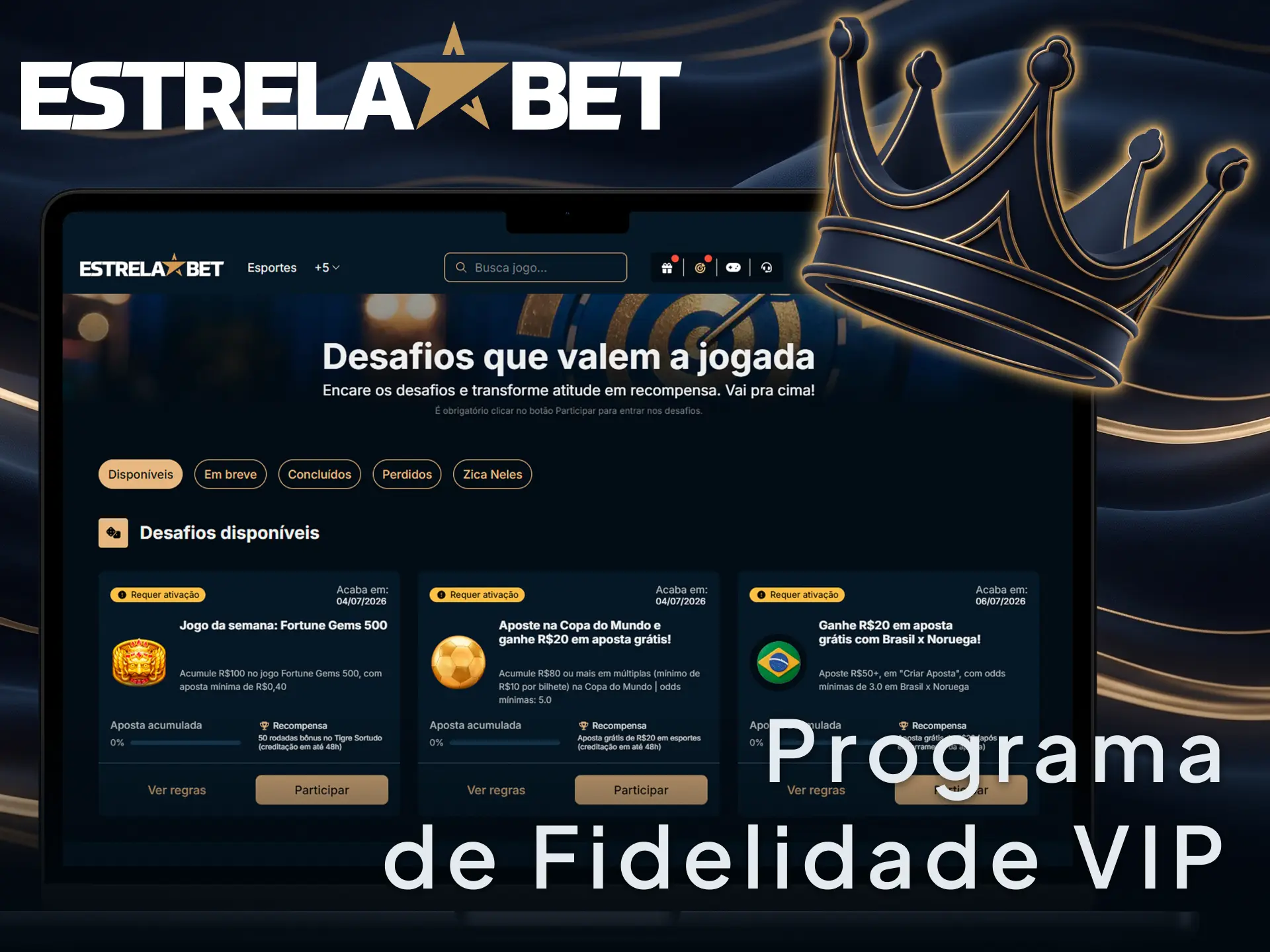 Participe do programa de fidelidade VIP da EstrelaBet e receba recompensas exclusivas.